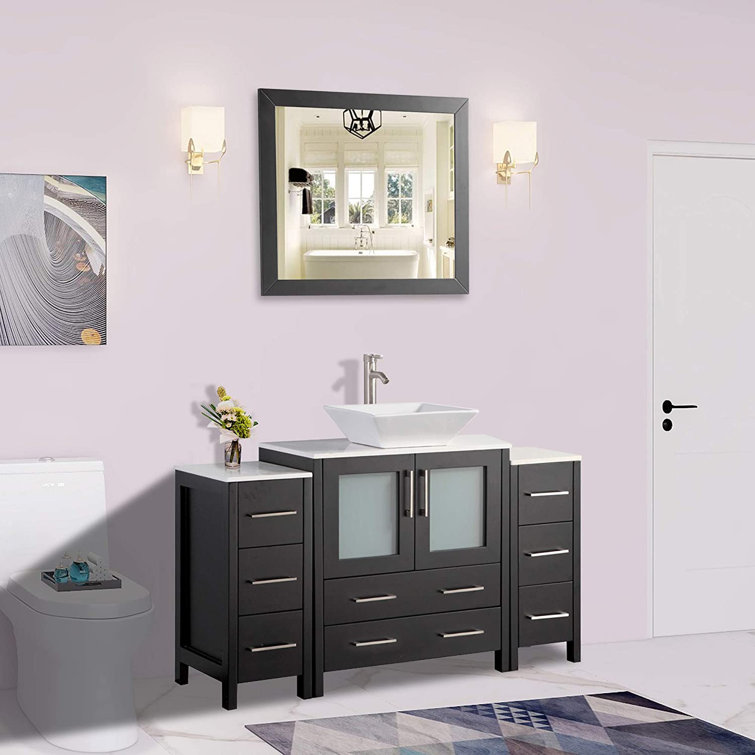 Brayden Studio® Megara 48" Single Bathroom Vanity Set with Mirror